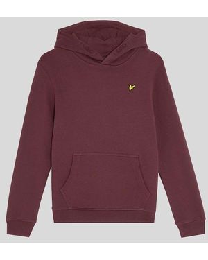 Lyle & Scott Brush Back Hoodie - Purple