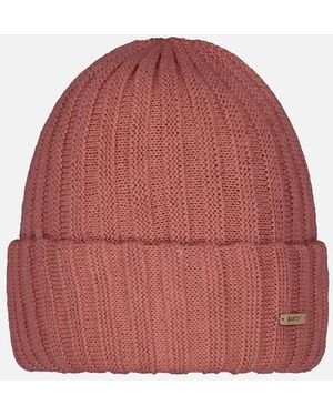 Barts Bayne Comfy Chunky Knit Knitted Beanie Hat - Red