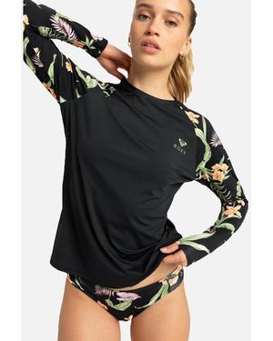 Roxy Lycra Long Sleeve Rash Vest - Black