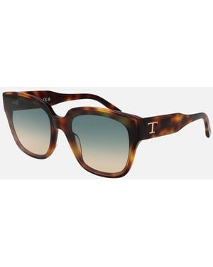Tod's Gradient Rectangle Full-Rim Sunglasses - Black