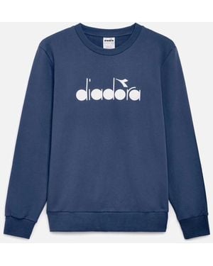 Diadora Sweatshirt Crew Logo Denim - Blue