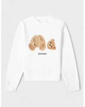 Palm Angels Bear Fitted Crewneck - White
