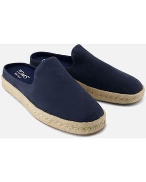 TOMS Santiago Mule Leather Mules - Blue
