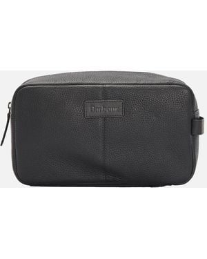 Barbour Highgate Leather Washbag Bk11 - Black
