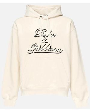 Dolce & Gabbana Relaxed Fit Logo Hooded Top - Natural