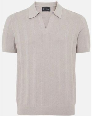 Oliver Sweeney Knitted Hundon Polo Shirt - White
