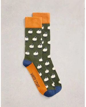 White Stuff Novelty Ankle Sock Deep - Green