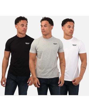 DKNY 3 Pack Embroidered Logo T-Shirt - White