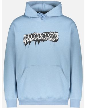 Fucking Awesome Fa Dill Cut Up Logo Hoodie - Blue