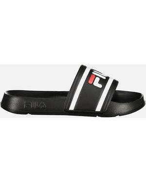 Fila Sporty-Chic Morro Bay Slipper With Iconic Logo - Black