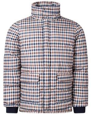 Aquascutum Active Puffer Check Jacket - Grey
