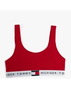 Tommy Hilfiger Unlined Bralette Ladies Primary - Red