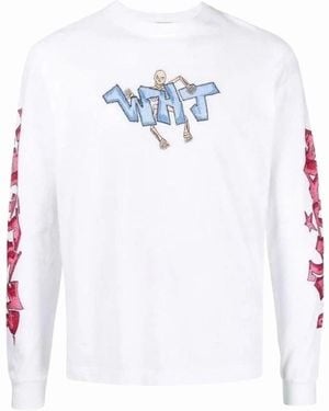 Off-White c/o Virgil Abloh Graff Pupp Skate Long Sleeve Tee - White