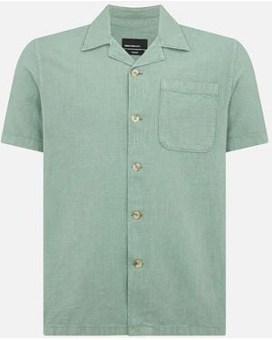 Remus Uomo Paolo Tapered Ss Shirt 34 Sage - Green