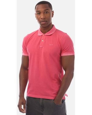 GANT Sunfaded Piqué Polo Shirt - Red