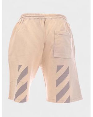 Off-White c/o Virgil Abloh Diag Tab Vintage Skate Sweatshorts Dark Sand - Natural