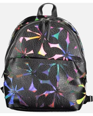 Desigual Contrasting Detail Backpack With Adjustable Straps And Logo - Blue