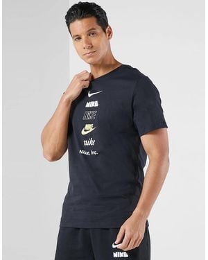 Nike Multi Stack Club T-Shirt - Blue