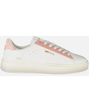 Gas Leonard Mix Trendy Trainers With Chic Print - White