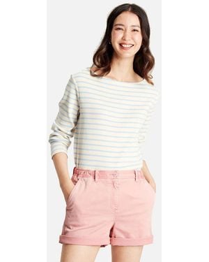 Joules Harbour Cotton Long Sleeved Top - Brown