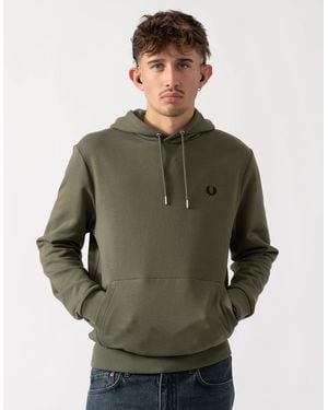 Fred Perry Tipped Hooded Sweatshirt - Green