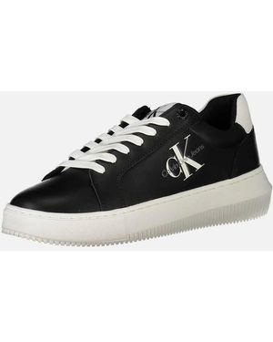 Calvin Klein Bold Sustainable Logo Print Trainers - Black