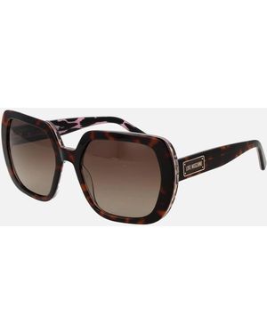 Love Moschino Square Gradient Full-Rim Acetate Sunglasses - Brown