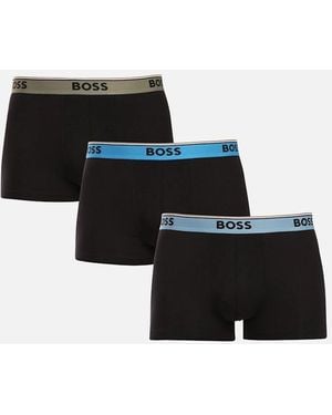 BOSS Boss Cotton Stretch 3 Pack Power Trunks - Black