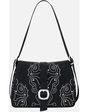 Desigual Handbag With Inside Pockets And Automatic Fastening - White
