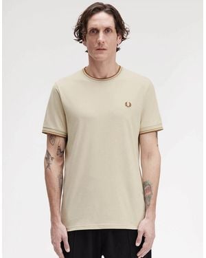 Fred Perry Twin Tipped T-Shirt - Natural