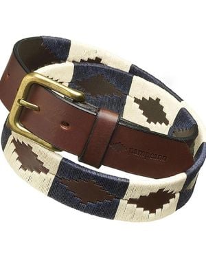 Pampeano Leather Jugadoro Polo Belt - Blue