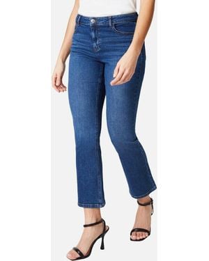 Dorothy Perkins Ladies Comfort Stretch Petite Bootcut Jeans - Blue