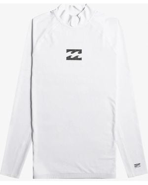 Billabong Waves All Day Long Sleeve Upf 50 Rash Vest - White