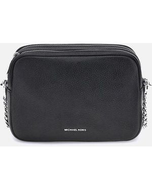 Michael Kors Grained Leather Compact Shoulder Bag - Black