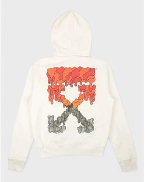 Off-White c/o Virgil Abloh Marker Flatlock Slim Hoodie - White