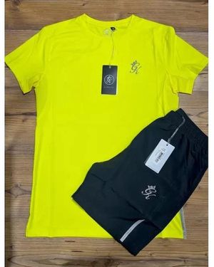 Gym King Sports 365 T-Shirt & Short Set Lime - Yellow