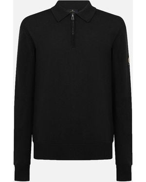 Belstaff Kyle Knitted Polo Shirt - Black