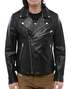 DIESEL L-Garrett-R Leather Jacket - Black
