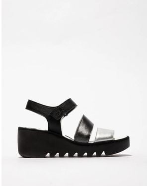 Fly London Bexy575Fly Sandals/Graphite - White