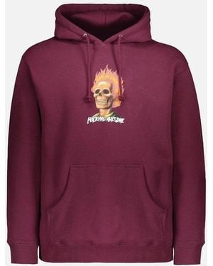 Fucking Awesome Fa Flame Skull Hoodie - Purple