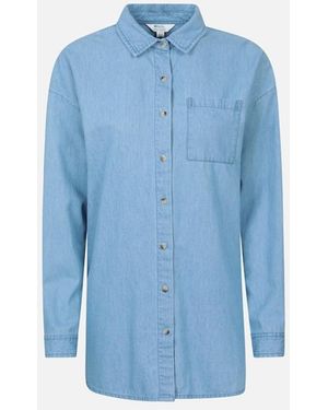 Mountain Warehouse Ladies Santiago Oversized Shirt - Blue