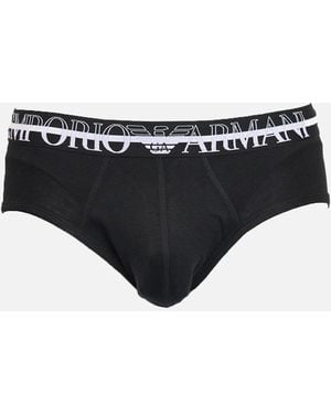 Emporio Armani New Icon Logo Brief - Black