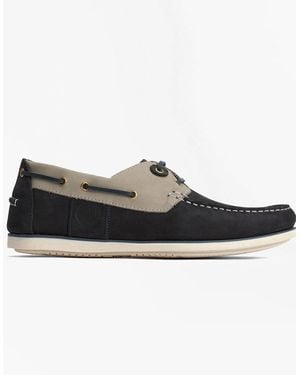 Barbour Wake Boat Shoes/Putty - White