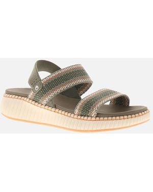 Jana Wedge Sandals Pam Elasticated Sag Uk Size - Green