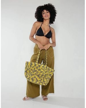 Nooki Design Glasto Crochet Tote - Green
