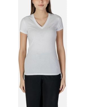 ARMANI EXCHANGE V-Neck Short Sleeve Cotton T-Shirt - White