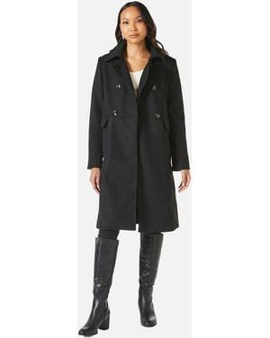 PRINCIPLES Ladies Double-Breasted Dolly Coat - Black
