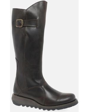 Fly London Mol 2 Knee High Boots - Black