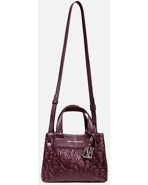 ARMANI EXCHANGE Handbag With Shoulder Strap And Inside Pockets - Purple