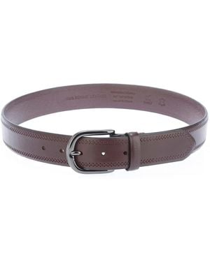 Ted Baker Picolt Broguing Leather Belt - Brown